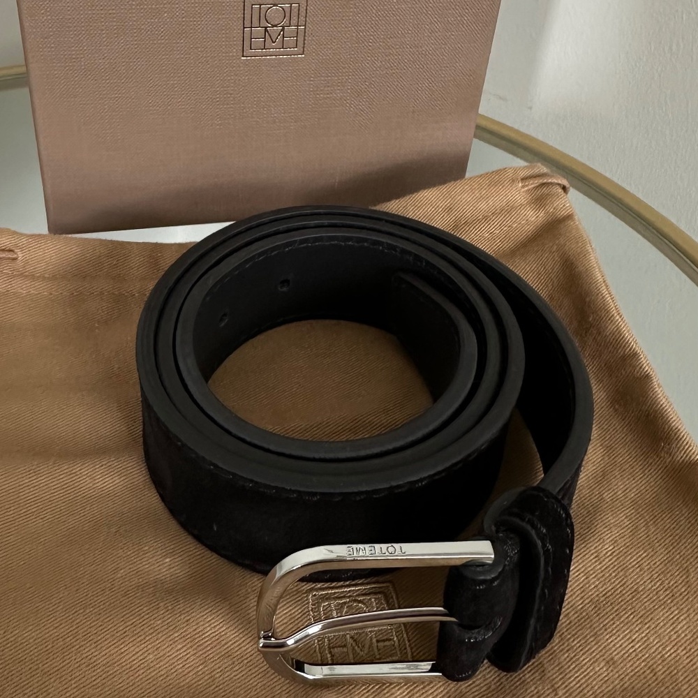 NWT TOTEME wide suede espresso belt ($420 original price)